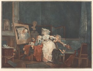 Dwa pocałunki autorstwa Philibert Louis Debucourt