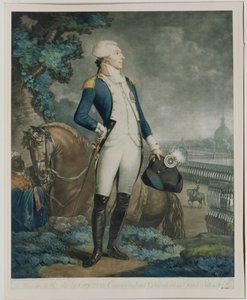 Portret markiza de La Fayette (1757-1834) dowódcy Gwardii Narodowej, 1790