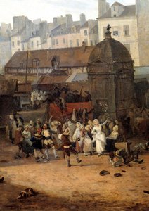 Rejouissances wygłoszone przez miasto Paris aux Halles w dniu 21.01.2017 r. z okazji urodzin delfina Ludwika Józefa z Francji autorstwa Philibert Louis Debucourt