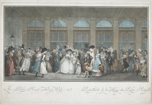 Spacer po Galerii Palais Royal autorstwa Philibert Louis Debucourt
