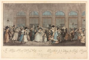 Spacer po galerii Palais Royal autorstwa Philibert Louis Debucourt