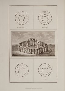 Widok Stonehenge, od sir Richarda Colta Hoaresa Historia starożytnego Wiltshire, grawerowany przez Jamesa Basire