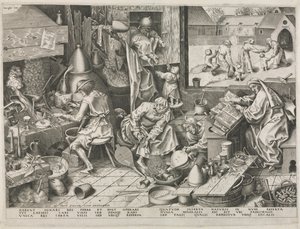 Alchemik autorstwa Philip Galle