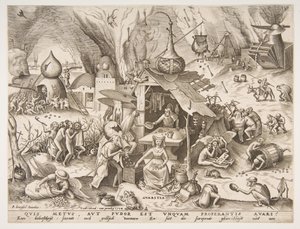 Chciwość Avaritia z serii Siedem grzechów głównych, 1558.