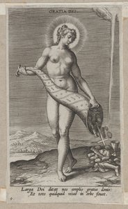 Gratia Dei, z Prosopographia, ca. 1585-90., ca. 1585-90. autorstwa Philip Galle