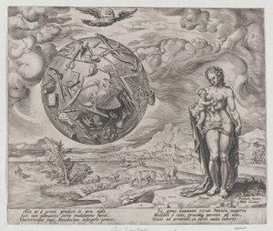Man Born to Toil, z The Reward of Labor and Diligence, tablica 1, 1572., 1572.
