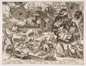 Leniwiec Desidia z serii Siedem grzechów głównych, 1558.