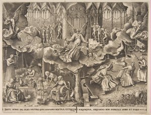 Przypowieść o pannach mądrych i głupich, ca. 1560-63. autorstwa Philip Galle
