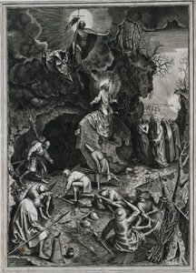 Zmartwychwstanie Chrystusa, c. 1562. autorstwa Philip Galle