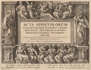 Strona tytułowa autorstwa Philip Galle after Maerten van Heemskerck after Jan van der Straet