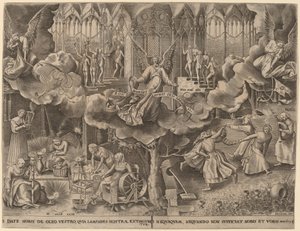 Przypowieść o pannach mądrych i głupich” autorstwa Philip Galle after Pieter Bruegel the Elder