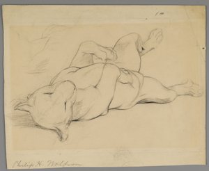 Śpiąca lwica (grafit na papierze) autorstwa Philip H. Wolfrom