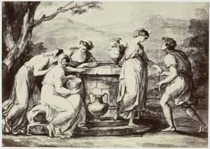 A. Kauffman, Rebecca przy ścianie autorstwa Philip Henry Delamotte