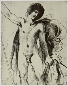 Guercino, młodzieniec autorstwa Philip Henry Delamotte