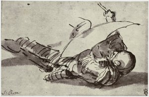 Salvator Rosa, ranny żołnierz autorstwa Philip Henry Delamotte