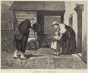 Lekcja dobroczynności autorstwa Philip Hermogenes Calderon