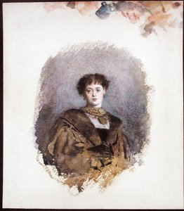 La Belle Yseult (akwarela na papierze) autorstwa Philip Hermogenes Calderon