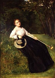 Odpoczynek w cieniu po grze w krokieta autorstwa Philip Hermogenes Calderon