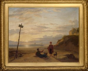 Ph. H. Rogers, Chłopcy od ostryg omawiający poranny połów.../ 1835 autorstwa Philip Hutchins Rogers