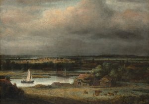 Krajobraz Szerokiej Rzeki, ca. 1648-49. autorstwa Philip Koninck