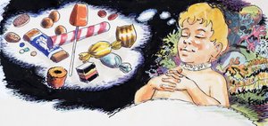 Słodkich snów, ilustracja z książki "The Water Babies" autorstwa Charlesa Kingsleya