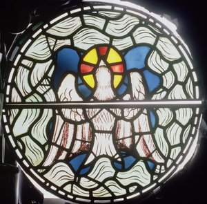 Duch Święty, detal z Okna Stworzenia, 1861 detal witrażu z roku 12053 autorstwa Philip Webb