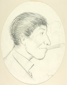 Profil mężczyzny palącego cygara