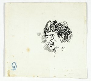 Szkic głowy Whistlera autorstwa Philip William May