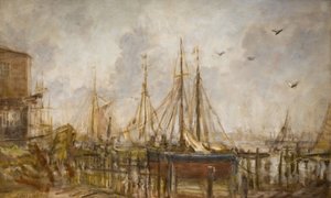 Stocznia, Shoreham, Sussex, 1926. autorstwa Philip Wilson Steer