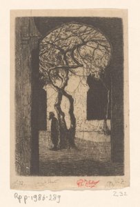Widok na meczet Djemaa el Kabir w Algierze Djemaa el Kebir (oryginalny tytuł) autorstwa Philip Zilcken (signed by artist)