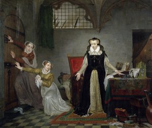 Maria Stuart (1542-87) w chwili odejścia na egzekucję, 8 lutego 1587