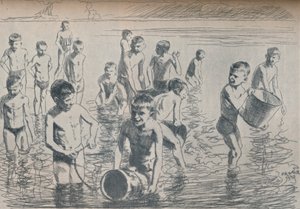 Kąpiel chłopców, c1911 autorstwa Philipp Franck