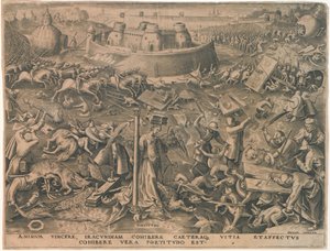 Fortitudo Fortitude z Siedmiu cnót, 1559. autorstwa Philipp Galle