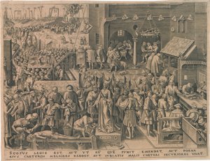 Justitia Justice z Siedmiu cnót, 1559. autorstwa Philipp Galle