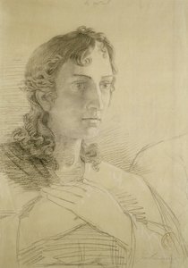Głowa i ręce św. Jana, 1806 (kreda i węgiel na papierze) autorstwa Philipp Otto Runge