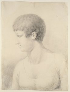 Portret Pauline Runge, 1801 (czarna kreda na papierze)