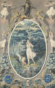 Radość polowania, 1808-9 (pióro i toaleta na papierze)