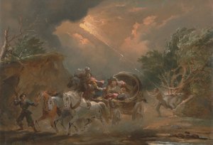 Trener w burzy autorstwa Philippe-Jacques de Loutherbourg