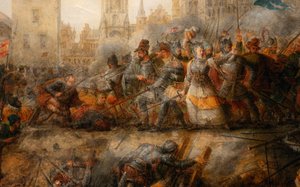 Obrona Tournai przez księżniczkę Epinoy, Philippe-Auguste Hennequin, Muzeum Sztuk Pięknych w Tournai