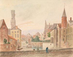 Brugia (akwarela na papierze) autorstwa Philippe Auguste de Peellaert