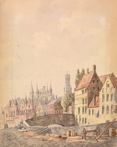 Brugia (akwarela na papierze) autorstwa Philippe Auguste de Peellaert