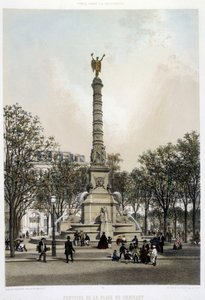 La fontaine du Chatelet - litografia Benoist autorstwa Philippe Benoist