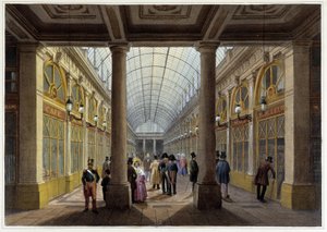 Galeria Orleańska w Palais Royal - w "Promenadzie w Paryżu i okolicach", projekt Jacottet i Benoist, ok. 1840 r.