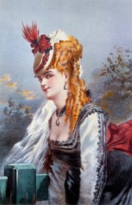 Litografia Coquette autorstwa Philippe Jacques Linder autorstwa Philippe Jacques Linder