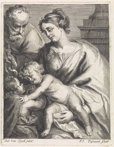 Święta Rodzina z Janem autorstwa Philippe Joseph Tassaert