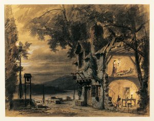 Francja, Paryż, Scenografia do aktu IV Rigoletta autorstwa Giuseppe Verdi