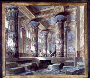 Scenografia Philippe Chaperona do opery Aida Giuseppe Verdi