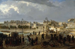 Zamieszki na moście arcybiskupim, 1849 (olej na płótnie)