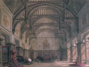 Scenografia do aktu III sztuki „Henryk VIII” Williama Szekspira, 1882 r.