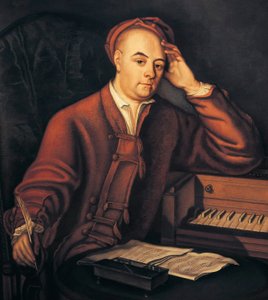 George Frideric Handel (1685-1759) Muzyk niemiecko-angielski, obraz Philippe